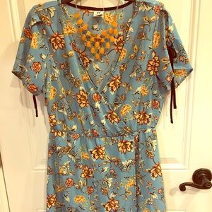 Blue Wrapper Dress
